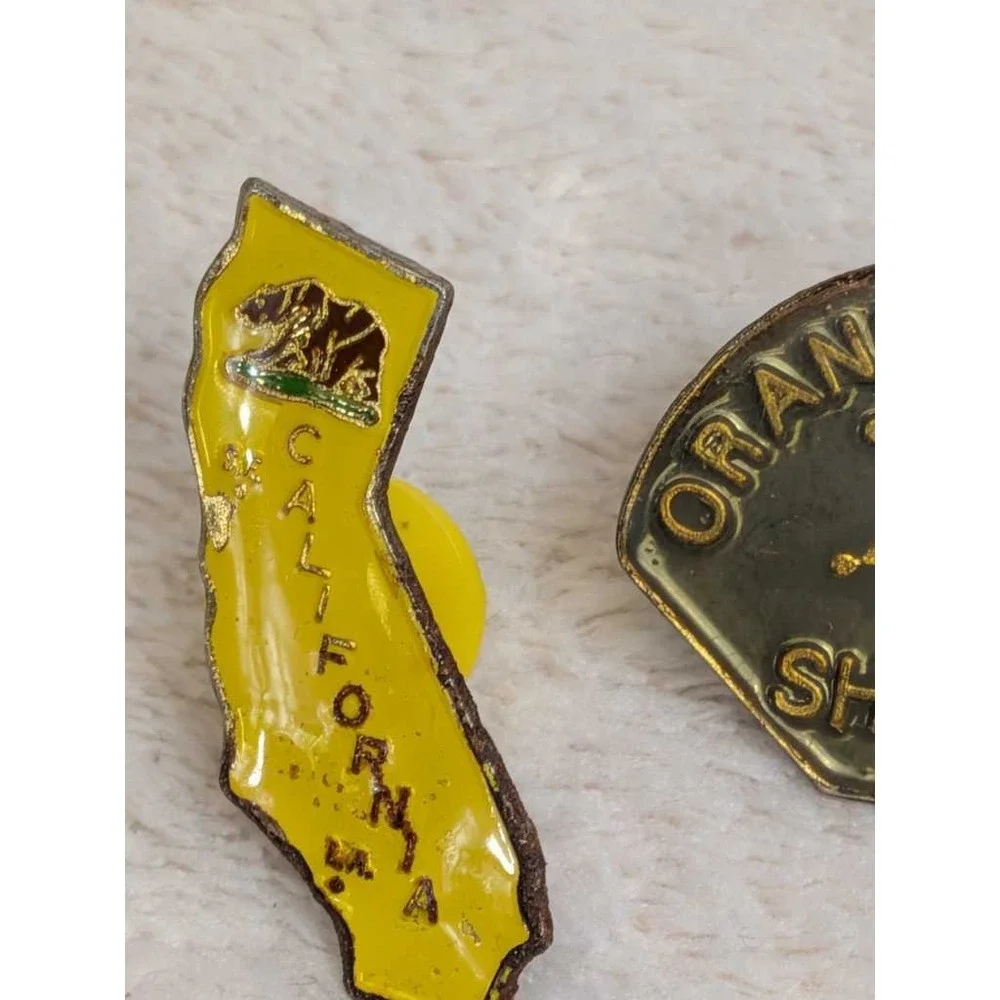 Orange County Sheriff California Bear State‎ Enamel Pin Lot - Set of 4